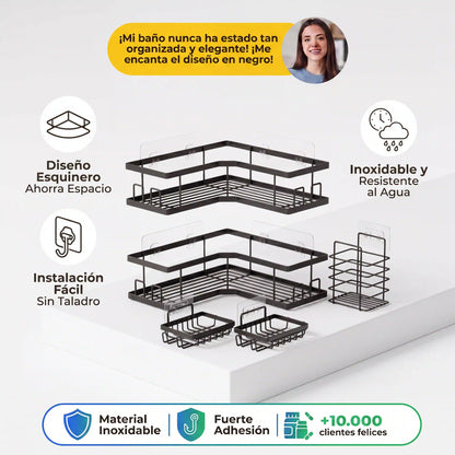 SET ORGANIZADOR DE BAÑO (5 PIEZAS)