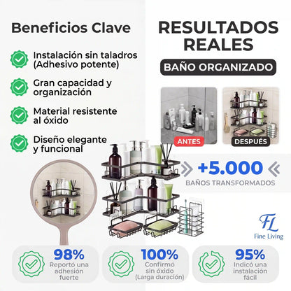 SET ORGANIZADOR DE BAÑO (5 PIEZAS)