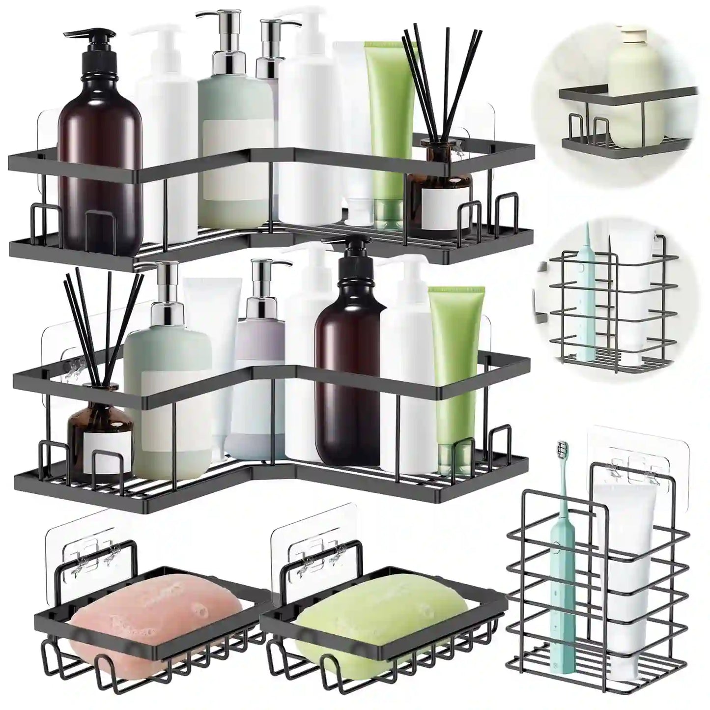 SET ORGANIZADOR DE BAÑO (5 PIEZAS)